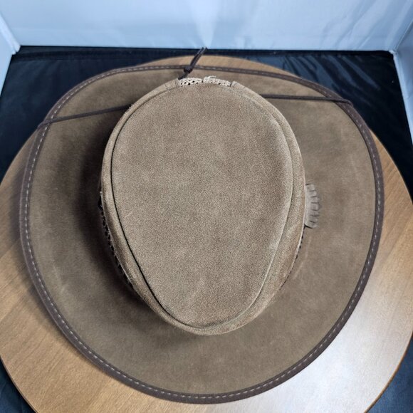 Sirocco Wide Brim Suede Sun Hat | American Hat Makers | Mocha | NWT | XX-LARGE - Picture 8 of 10